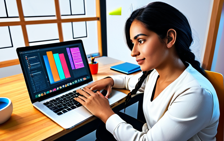 디지털 장인 문화의 글로벌 트렌드 - Digital Storyteller**

"A Hispanic digital artist, fully clothed in stylish, modest attire, sitting ...