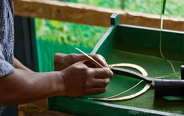 디지털 장인 문화와 기술적 도전 과제 - **Prompt 2: "A charismatic artisan, specializing in handcrafted leather goods, is enthusiastically p...