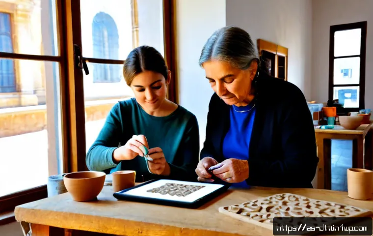 Home 17 디지털 장인 문화의 나이대별 참여 분석 - Photorealistic multigenerational Spanish-speaking community workshop in Madrid, a teenage girl desig...